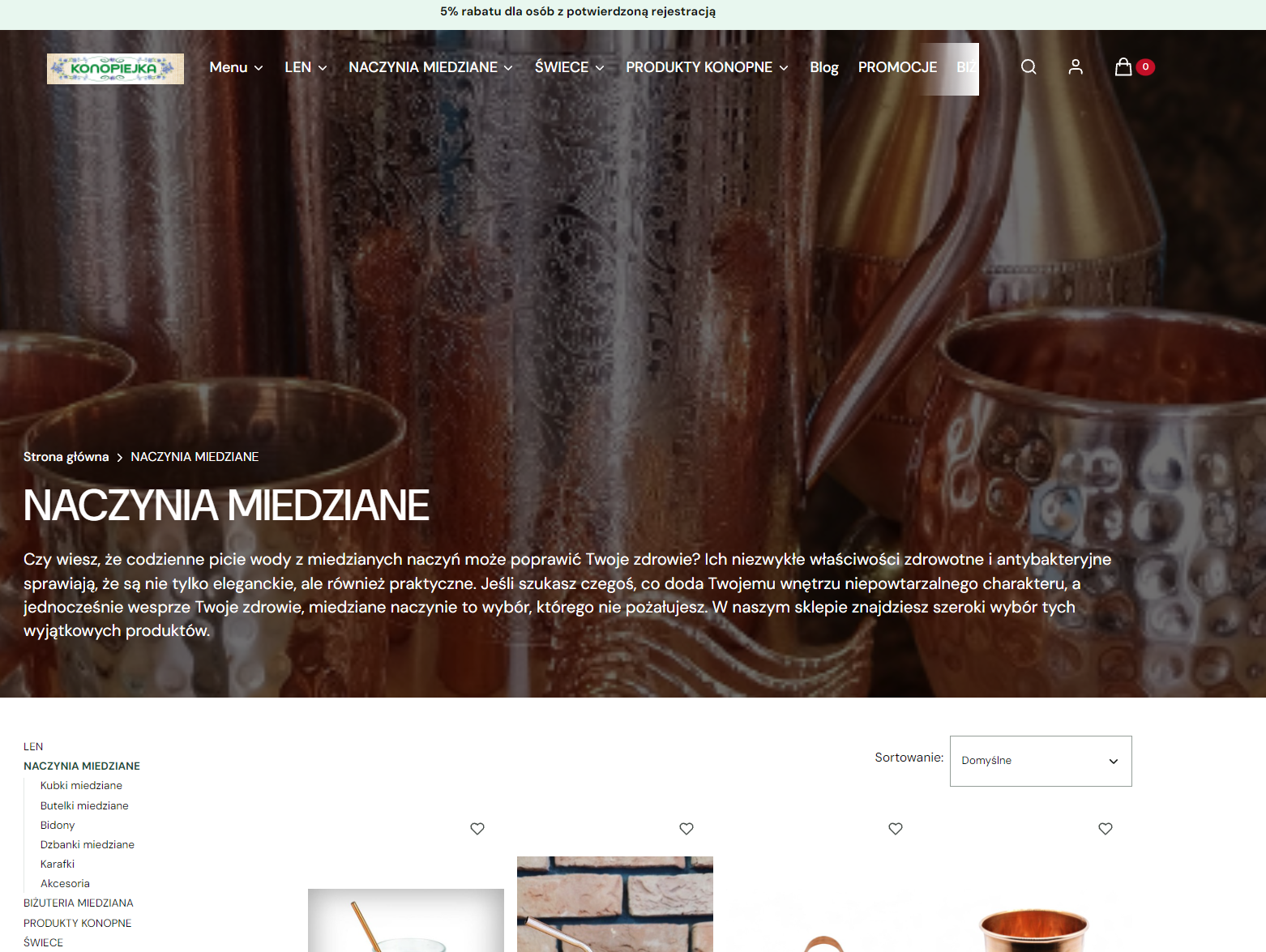 Naczynia miedziane jako element dekoracji wnętrza